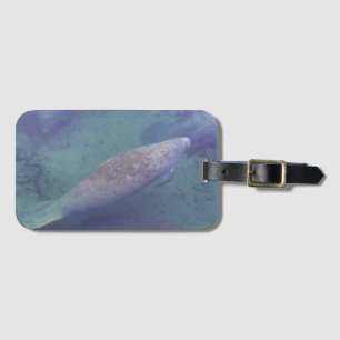 Manatee Florida Swimming Photo Cute Luggage Tag