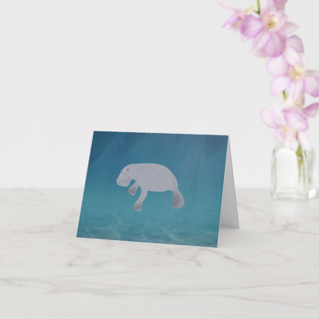 Manatee Greeting Card (Orchid)