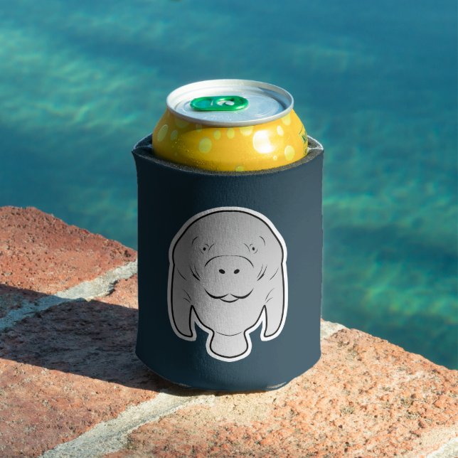 Manatee icon character toon illustration  can cooler (In Situ Pool)
