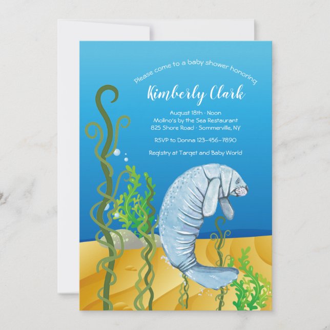 Manatee Invitations (Front)