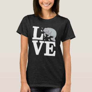 Manatee Lover Florida Sea Cow Marine Life Design T-Shirt