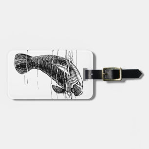 Manatee  luggage tag