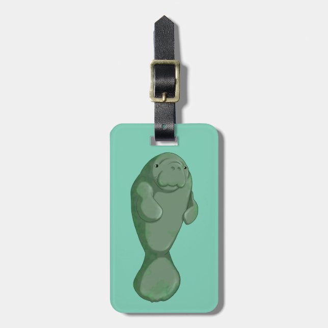 Manatee Luggage Tag (Front Vertical)