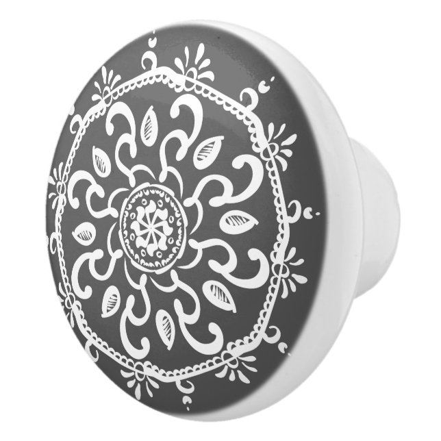 Manatee Mandala Ceramic Knob (Right)