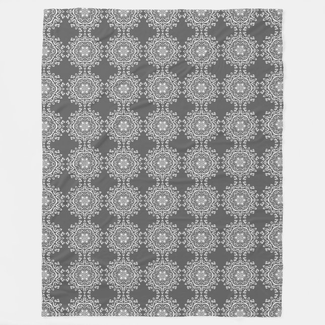 Manatee Mandala Fleece Blanket (Front)