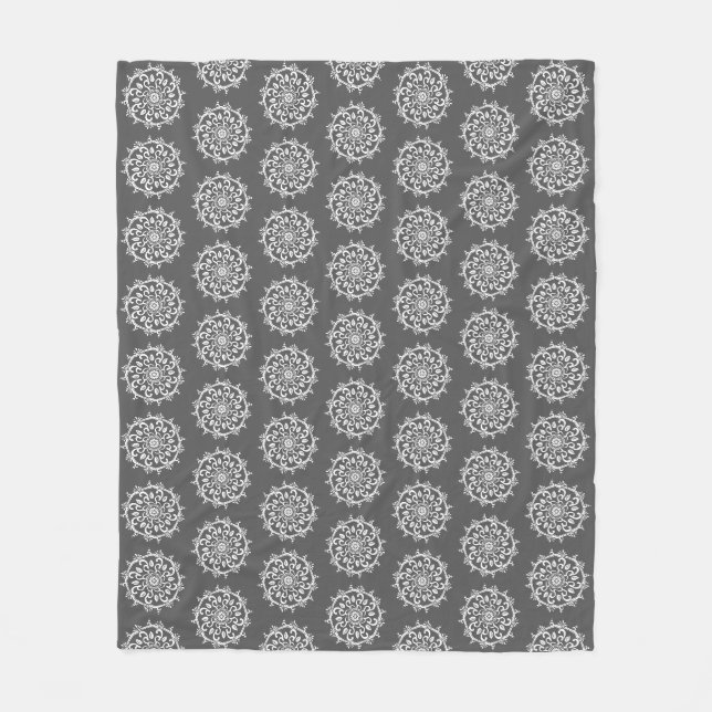 Manatee Mandala Fleece Blanket (Front)