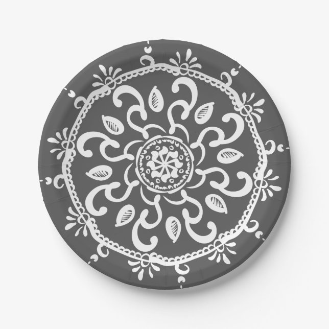 Manatee Mandala Paper Plate (Front)