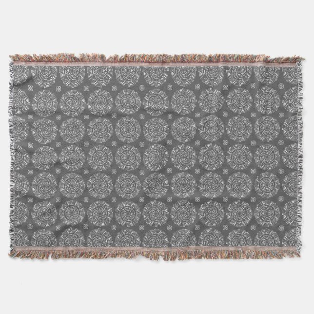 Manatee Mandala Throw Blanket (Front)