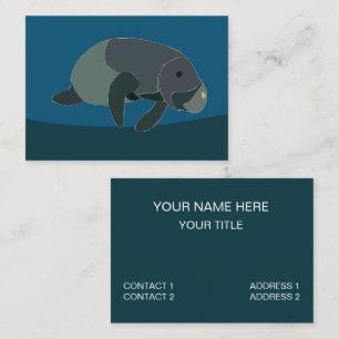 Manatee Marine Wildlife  Business Card