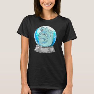 Manatee Mum and Baby Playing Cute Snow Globe TShir T-Shirt