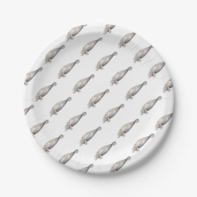 Manatee Paper Plate (Front)