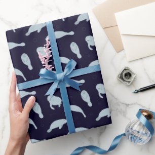 Manatee Pattern Wrapping Paper