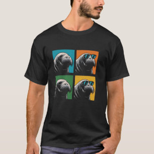 Manatee Pop Art - Vintage Manatee Sea Cow Lover T-Shirt