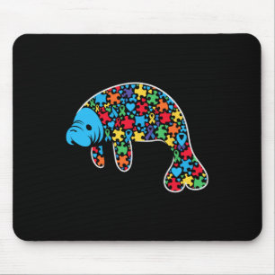 Manatee Puzzle Autism Awareness Autistic Womens Me Mouse Pad