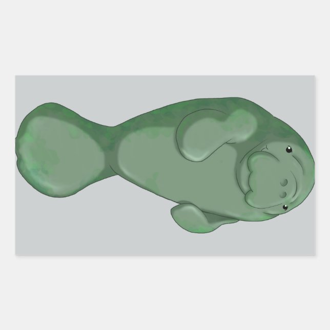 Manatee Rectangular Sticker (Front)