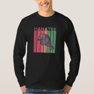 Manatee Retro Vintage Floaty Potatoes Ocean Sea Ch T-Shirt