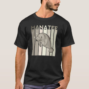 Manatee Retro Vintage Floaty Potatoes Ocean Sea Ch T-Shirt