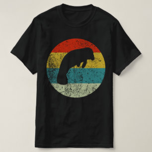 manatee retro vintage silhouette 70s T-Shirt