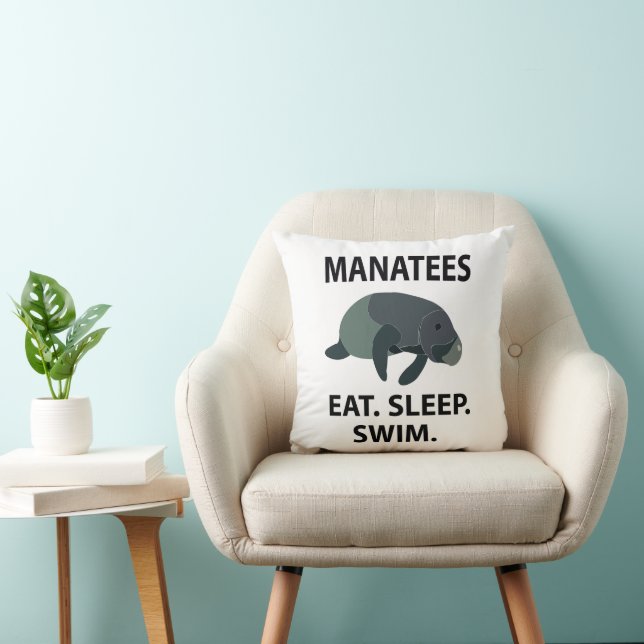 Manatee Sea Cow Animal Manatee Cushion (Chair)