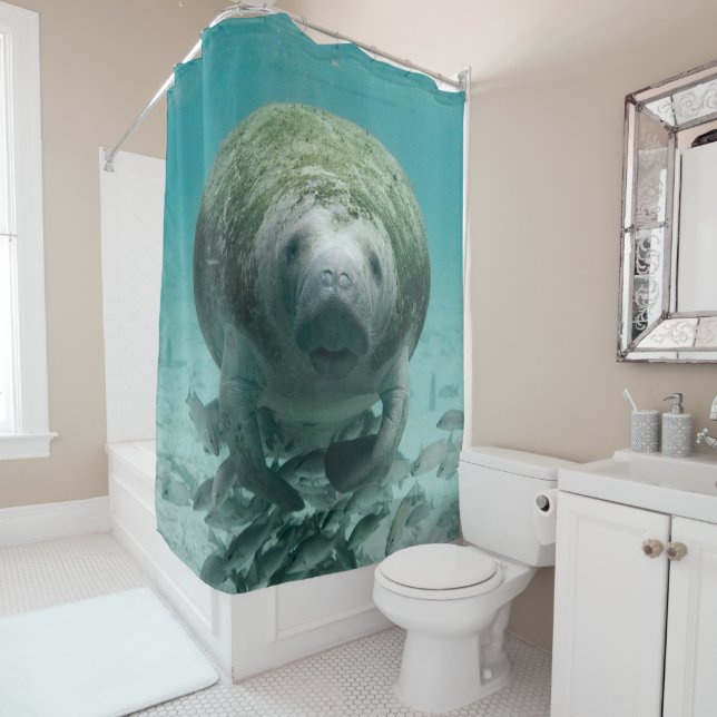 Manatee Shower Curtain (In Situ)