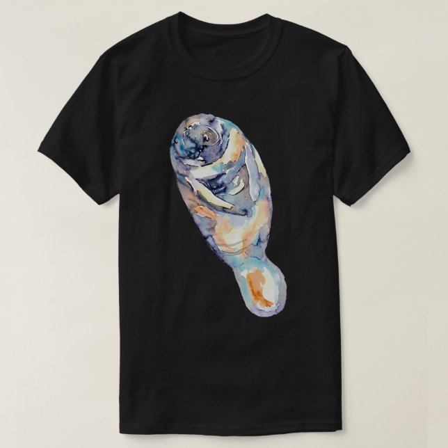 Manatee watercolor painting 2 T-Shirt (Design Front)