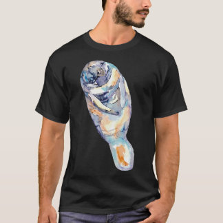 Manatee watercolor painting 2 T-Shirt