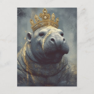 Manatee Wearing a Crown Postcard