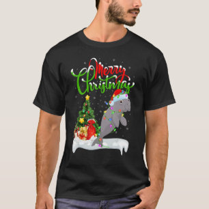 Manatee Xmas Decorations Santa Manatee Christmas T-Shirt