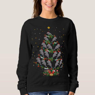 Manatee Xmas Tree Gift Santa Hat Manatee Christmas Sweatshirt