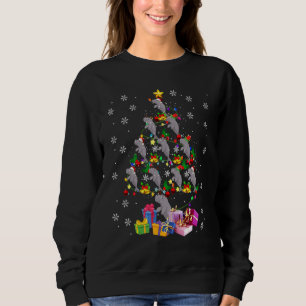 Manatees Christmas Tree Santa Elf Reindeer Manatee Sweatshirt