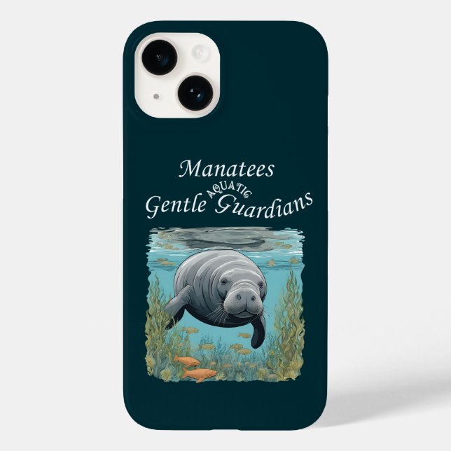 Manatees Gentle Aquatic Guardians Case-Mate iPhone Case (Back)