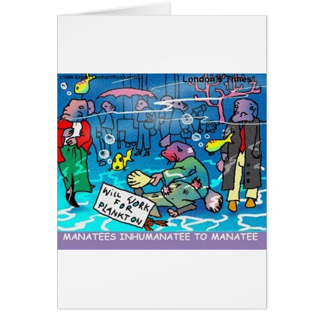 Manatees Inhumanatee Funny Tees Mugs Cards Etc (Front)