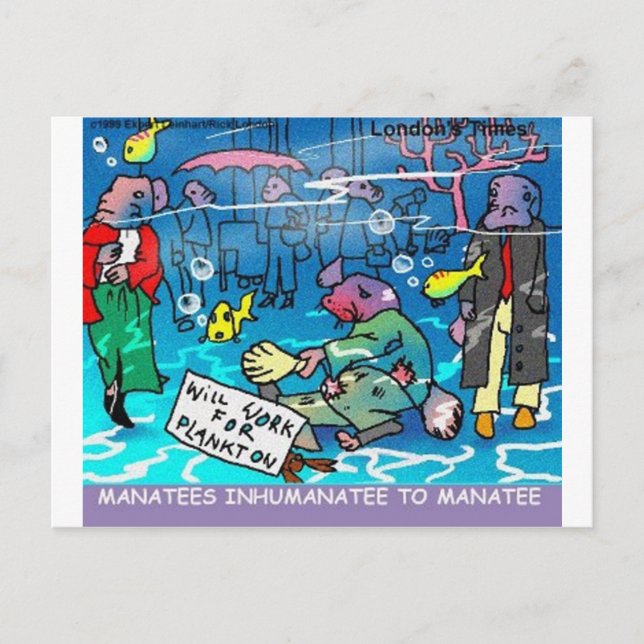 Manatees Inhumanatee Funny Tees Mugs Cards Etc (Front)