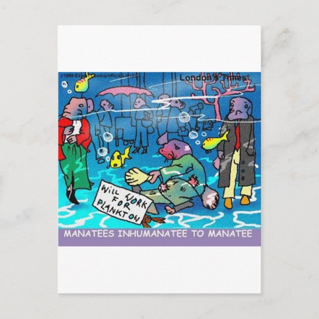 Manatees Inhumanatee Funny Tees Mugs Cards Etc (Front)
