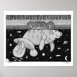 Manatees Poster