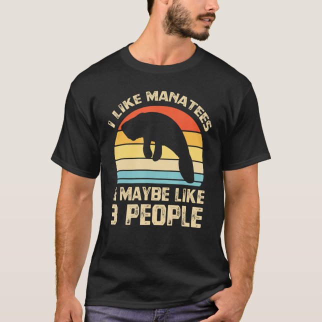 Manatees Retro Floaty Potatoes Girl Sea Cows Gift  T-Shirt (Front)