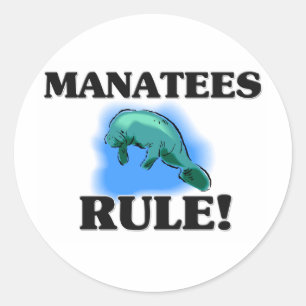 MANATEES Rule! Classic Round Sticker