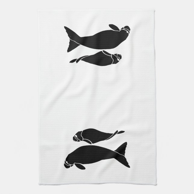 Manatees Tea Towel (Vertical)