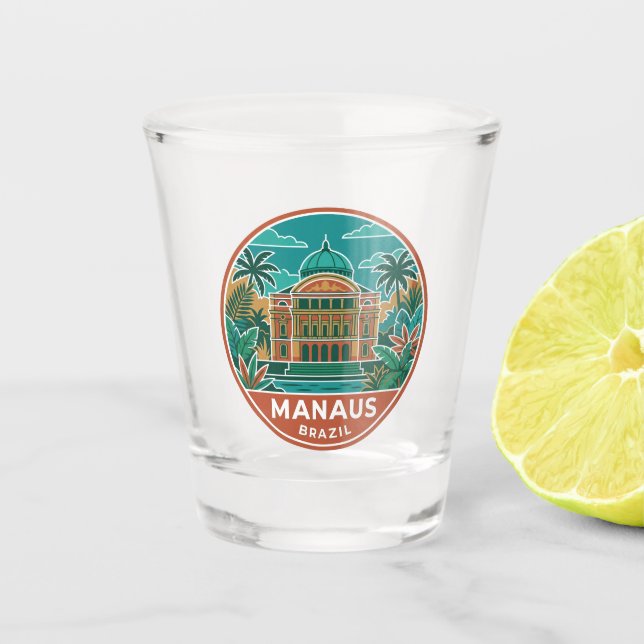 Manaus Brazil Shot Glass (Front)