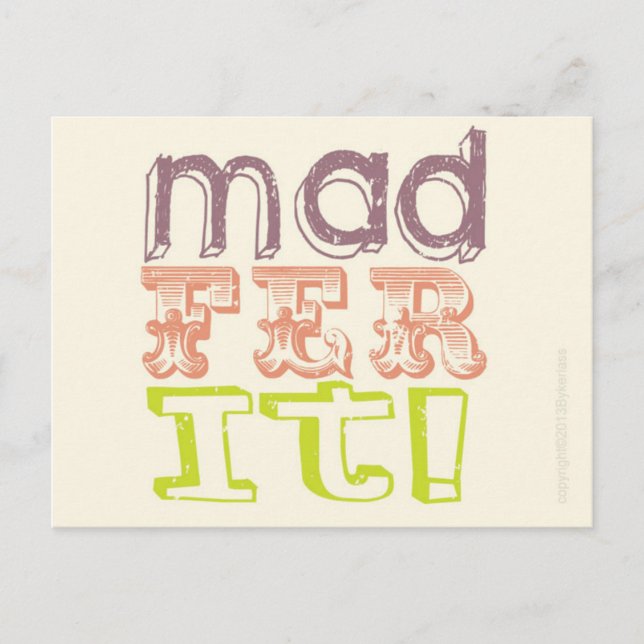 Manc Card - Mad Fer It (Front)