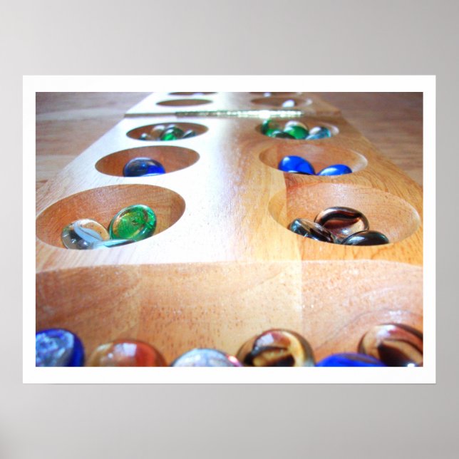 Mancala Board and Pieces Poster (Front)