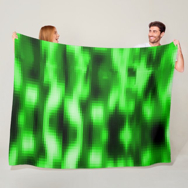 Manchado verde e preto estilo pastilhas de vidro fleece blanket (In Situ)