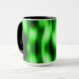 Manchado verde e preto estilo pastilhas de vidro mug