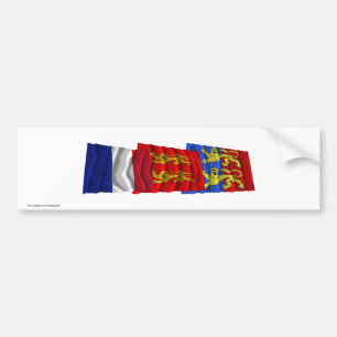 Manche, Basse-Normandie & France flags Bumper Sticker