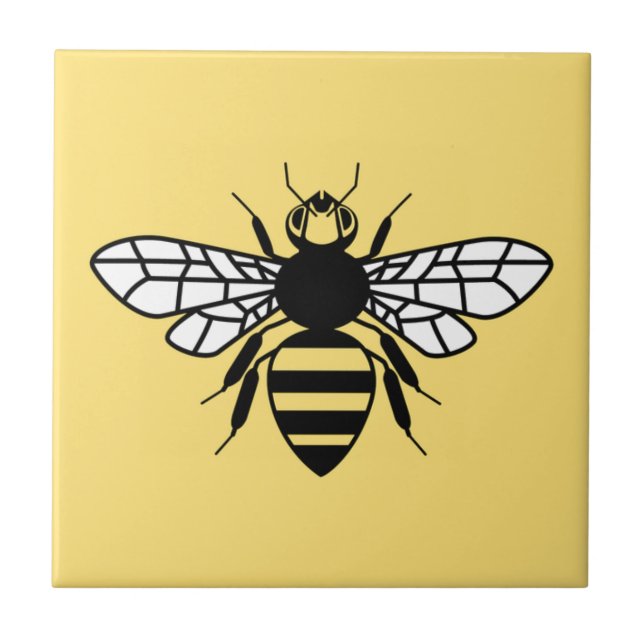 Manchester Bee Ceramic Tile (Front)