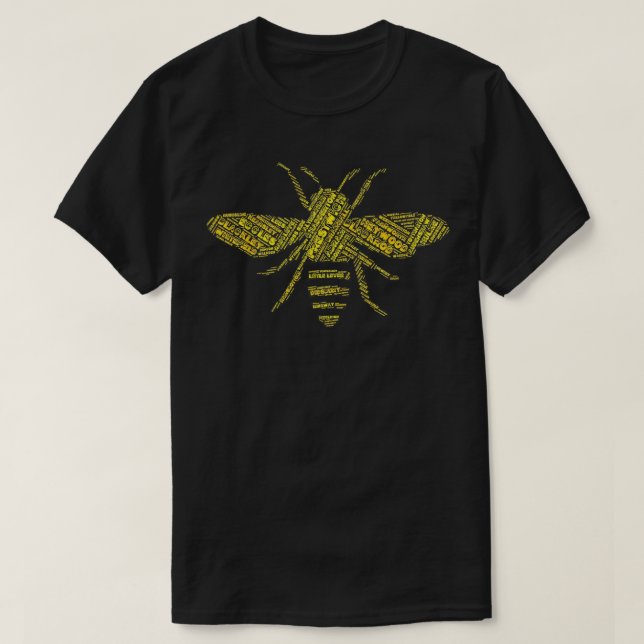 Manchester Bee made up of every place in Greater M T-Shirt (Design Front)