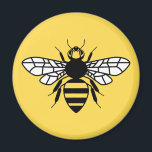 Manchester Bee Magnet<br><div class="desc">A design all about the Manchester bee. The honey bee,  or worker bee is the traditional symbol of the City of Manchester.</div>