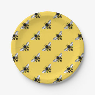 Manchester Bee Paper Plate