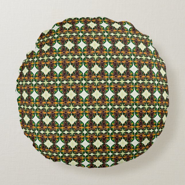 Manchester Bee repeat round cushion (Front)