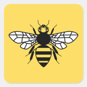Manchester Bee Square Sticker